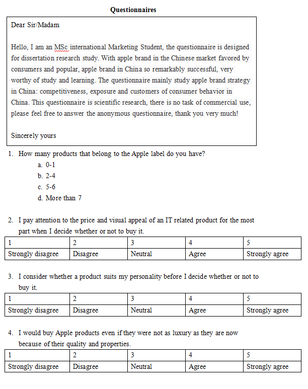 Questionnaires