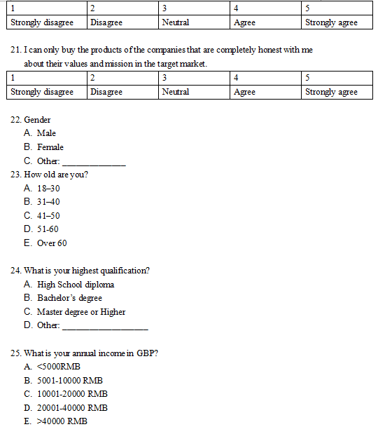 Questionnaires