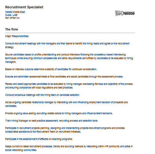 Recruitment Specialist