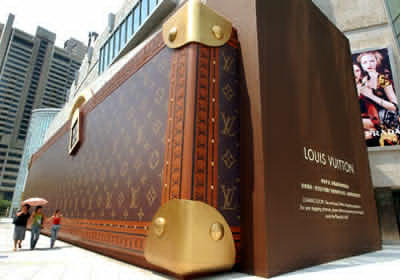 Louis Vuitton icon, larger than life.