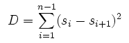 Summation of the squared difference