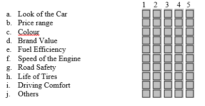 Criteria for Selection