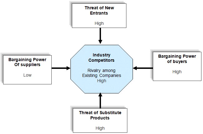 Porter’s five forces model for THI