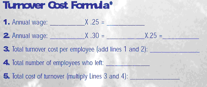 Staff turnover cost calculation. Source: Nierman (2001, p.2)