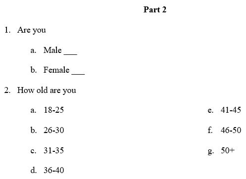 Research Questionnaire