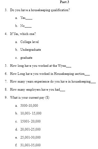 Research Questionnaire