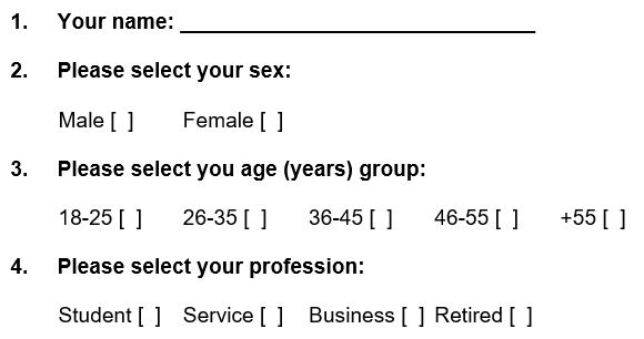 Section A: (About the respondents)