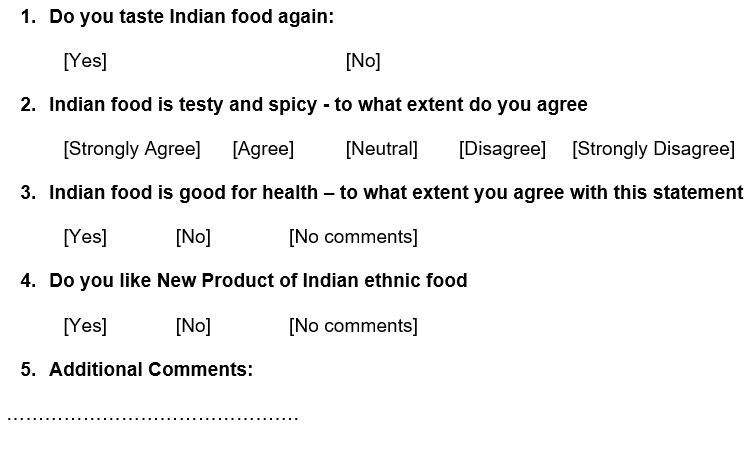 Section B: (design to know customer’s view)